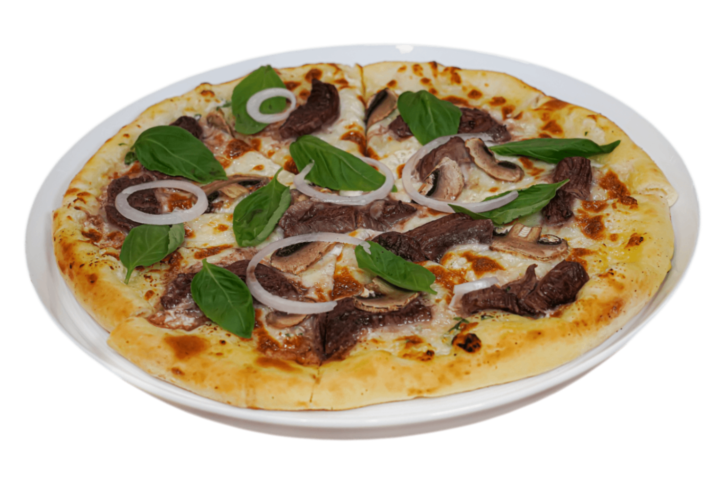 پیتزا سیر و استیک