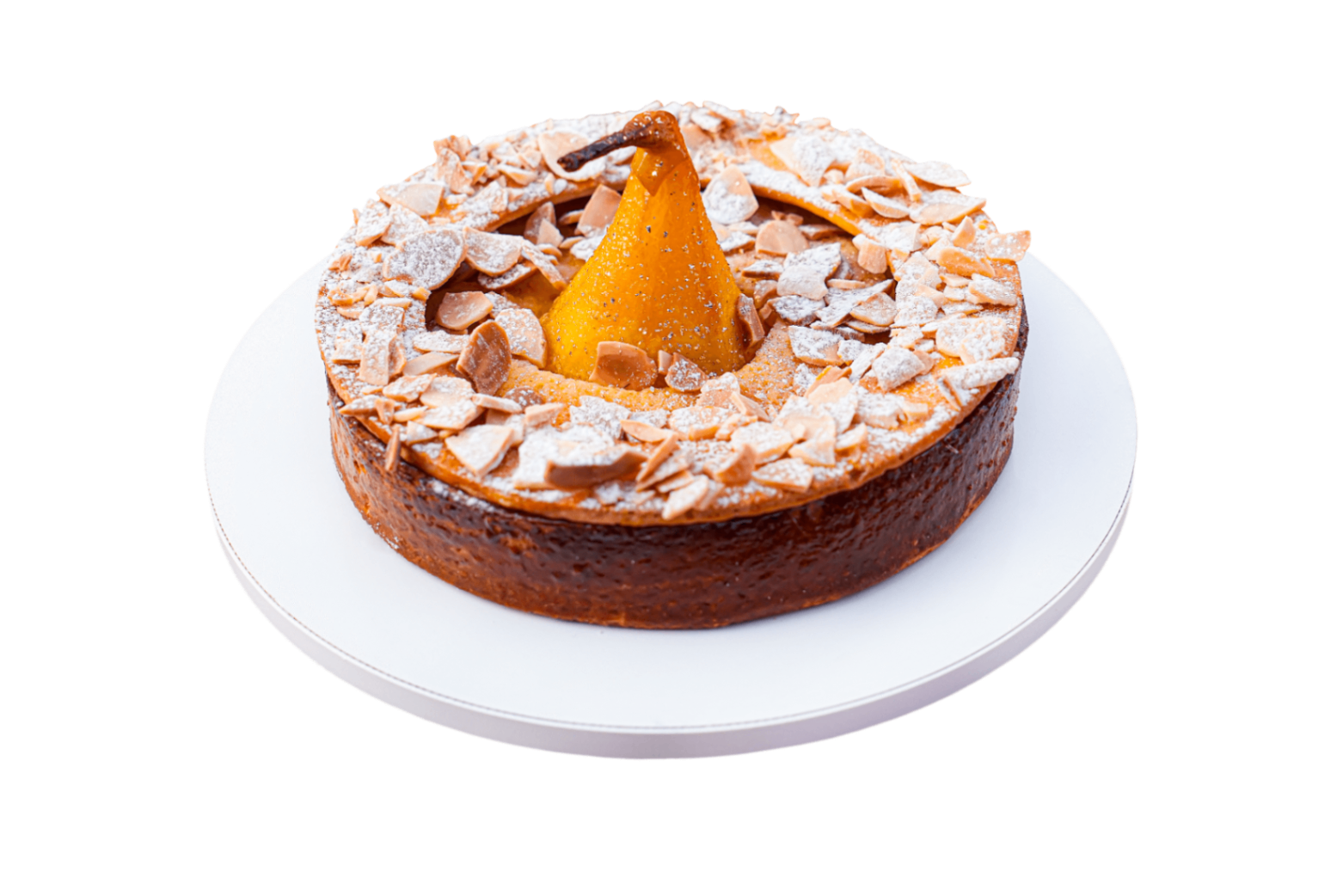 تارت گلابی و بادام